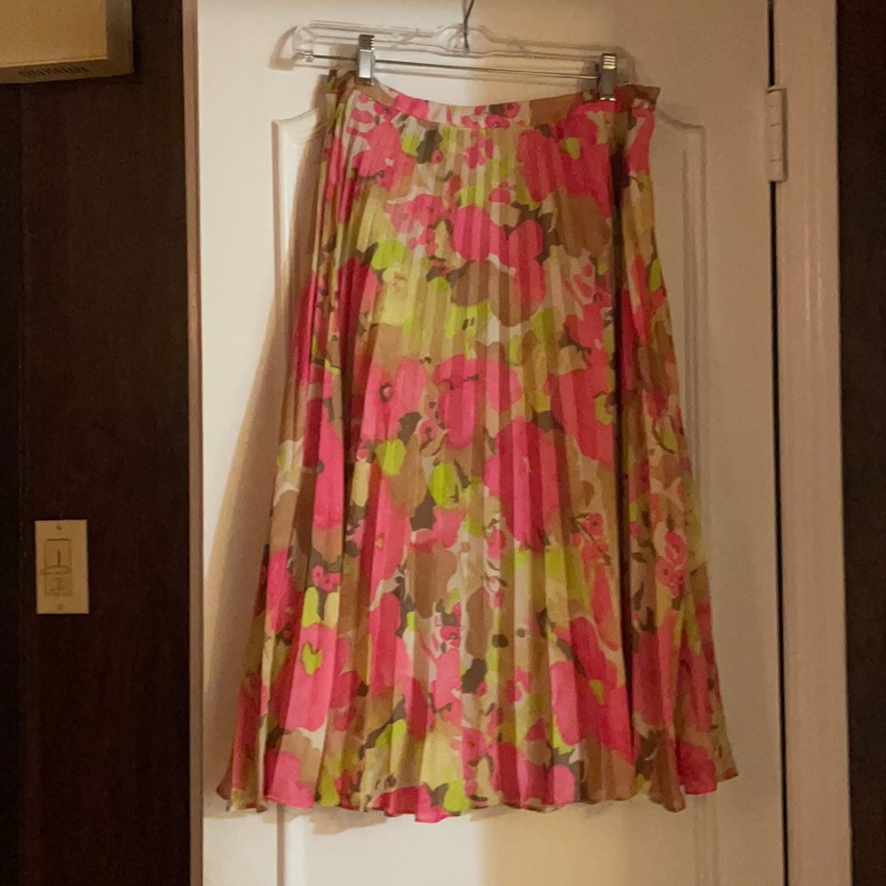 Multi color print skirt from Loft